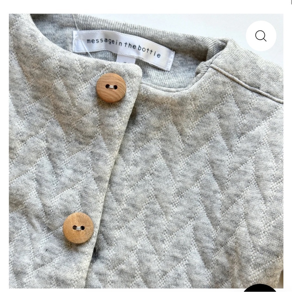 Gray Quilted Baby Outfit by message In A Bottle - Picture 5 of 11
